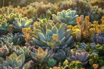 Succulent plants abound in the desert landscape.