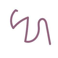 Colourful Squiggly Vector Line