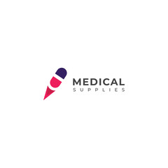 Creative medical supplies vector logo.
