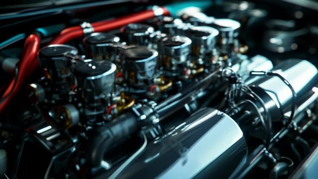 A closeup of the nitrous oxide tank inside a muscle car ready to give its driver the extra boost of speed needed to beat their opponent.