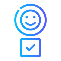 feedback emoji gradient icon