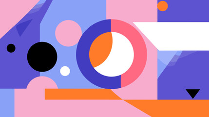 Obraz premium Flat vector illustration of a geometric pattern.