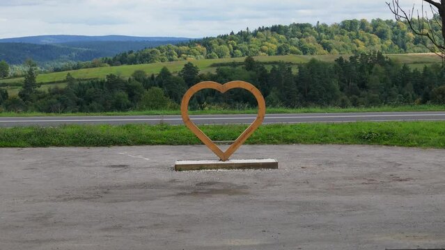 Beautiful Viewpoint Mountains Bieszczady Bircza Aerial View Poland