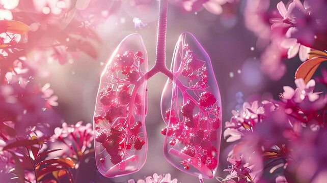 a pair of lungs in conceptual representation of 3D illustrations