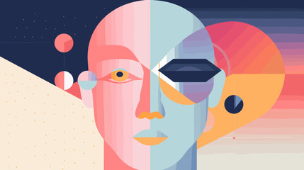 Flat vector illustration of a geometric pattern.