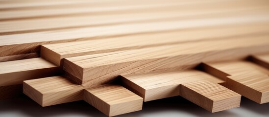 Wooden slats made from oak and ash, polished and coated. Design feature for a book cover on social networks.