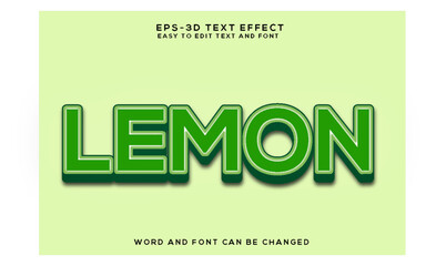 Lemon editable 3d text effect 