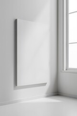 Blank poster with minimalist setup.
