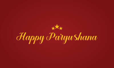 Fototapeta na wymiar Happy Paryushana Stylish Text illustration Design
