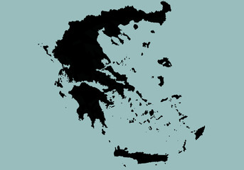 greece map silhouette