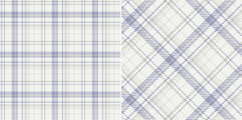 Vector checkered pattern. Tartan, textured seamless twill for flannel shirts, duvet covers, other autumn winter textile mills. Vector Format