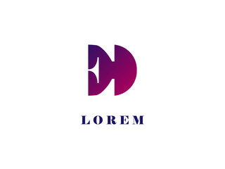 Letter ED monogram logo 