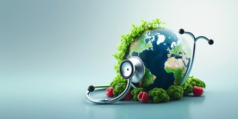 Save the wold, Global healthcare and Green Earth day concept. - obrazy, fototapety, plakaty