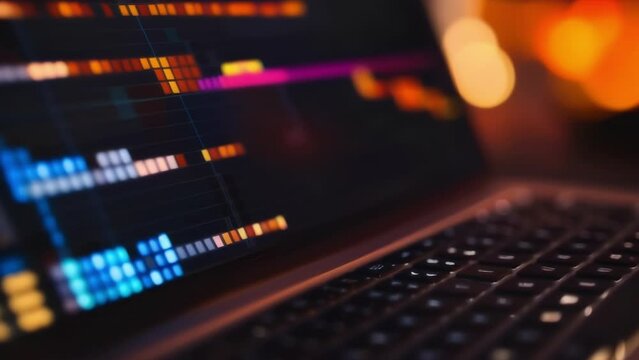 A laptop screen displays a detailed Gantt chart highlighting the organization and adaptability required for successfully managing agile projects.