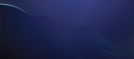 Blue abstract line background banner vector image design