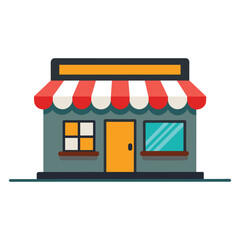 Store isolated flat vector illustration