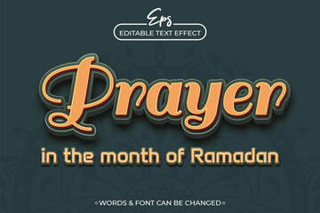 Prayer in the moon of ramadhan