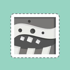 Sticker line cut Geological. related to Mining symbol. simple design editable. simple illustration