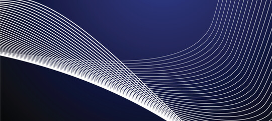 Blue abstract line background banner vector image design