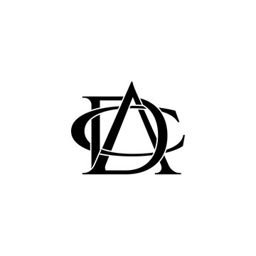 acd lettering initial monogram logo design