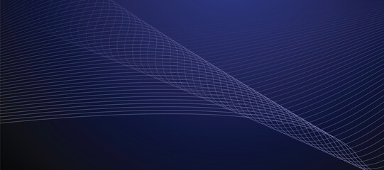 Blue abstract line background banner vector image design