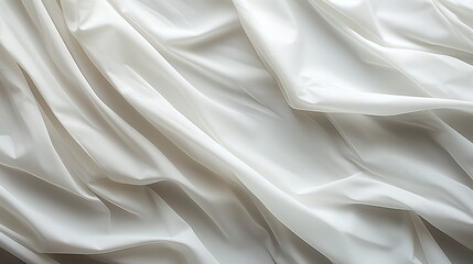 A close-up photograph of a white crumpled paper texture, Generative ai.