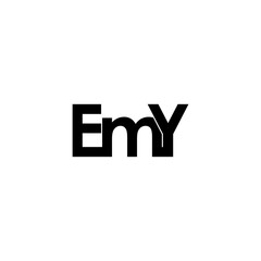 emy initial letter monogram logo design