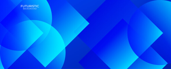 Obraz premium 3D blue techno abstract background overlap layer on dark space with glowing shape decoration. Modern graphic design element line style concept, banners, flyer, card, cover. vector illustration