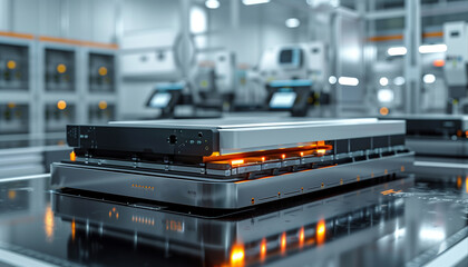 Industry manufacturing of EV battery, robot, automatic