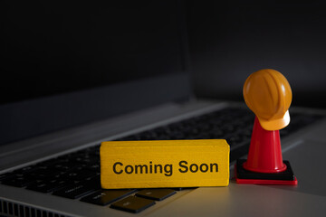 Coming Soon message , under contruction and work in progress , website maintenance