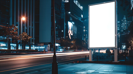 billboard at night, generative ai