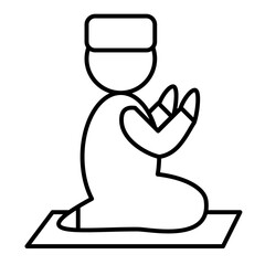 man perfoming salat