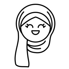 happy hijab girl