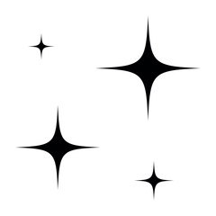 Obraz premium Vector sparkle icon, shine icon, clean star icon vector in trendy flat style illustration isolated on white background.