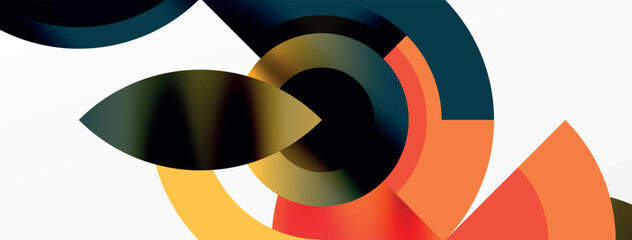 Obraz premium Trendy simple circle abstract background. Vector Illustration For Wallpaper, Banner, Background, Card, Book Illustration, landing page