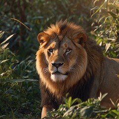 Fototapeta premium Lion in the jungle