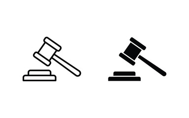 Gavel icon vector, judge gavel icon vector illustration