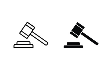 Gavel icon vector, judge gavel icon vector illustration