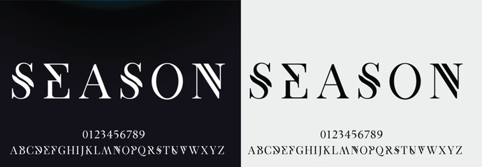 Modern abstract digital alphabet font. Minimal technology typography, Creative urban sport fashion futuristic font and with numbers. vector illustration