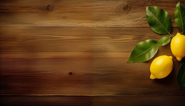lemon on wooden background