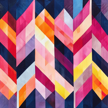 Colorful geometric quilt pattern