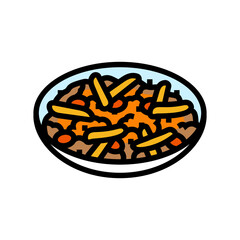 dak galbi korean cuisine color icon vector. dak galbi korean cuisine sign. isolated symbol illustration