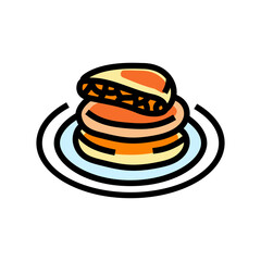 hotteok dessert korean cuisine color icon vector. hotteok dessert korean cuisine sign. isolated symbol illustration