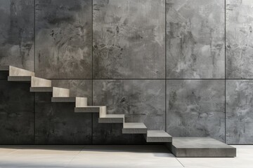 steps and wall with grey background
