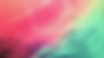 Watermelon pink, Lime green, Turquoise, gradient background with grain and noise texture