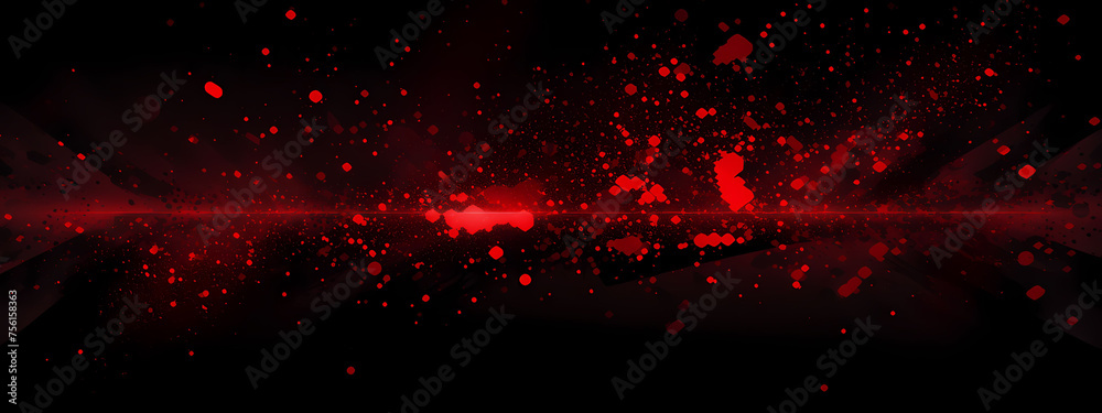 Aufkleber abstract grunge vector design with red halftone texture on a black background