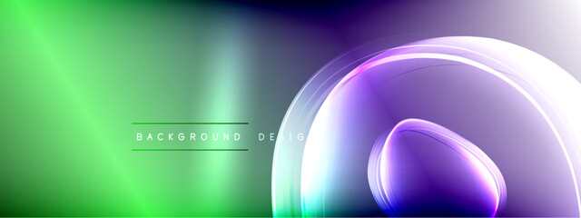Vector abstract background - liquid transparent bubble shapes on fluid gradient with shadows and light effects