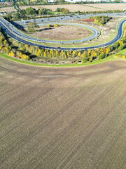 Aerial View of Countryside Landscape Near Hemel Hempstead City of England UK