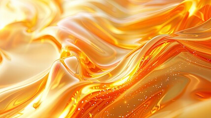 abstract background,liquid wave, gold neon, gradient - generative ai