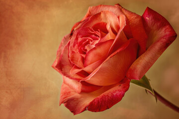 A stunning rose captured from an intriguing angle, evoking delight and surprise in the viewer